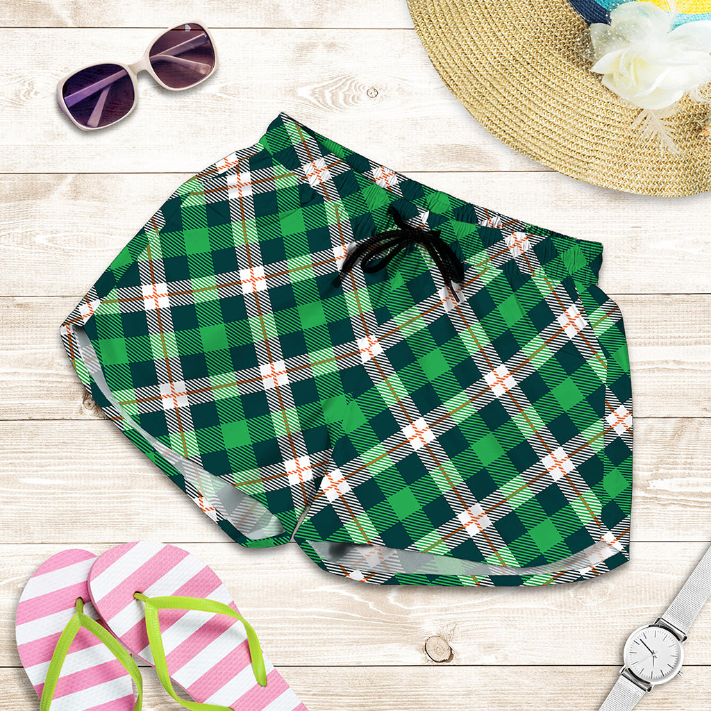 Saint Patrick's Day Irish Tartan Print Women's Shorts