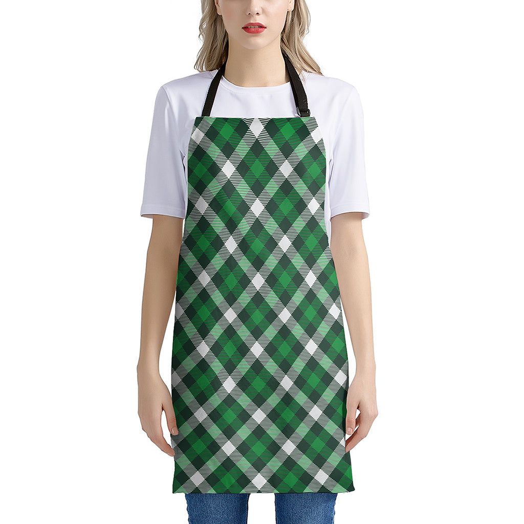 Saint Patrick's Day Plaid Pattern Print Apron