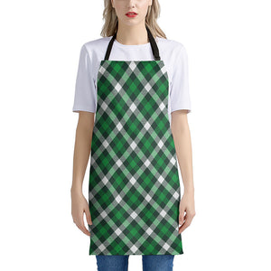 Saint Patrick's Day Plaid Pattern Print Apron