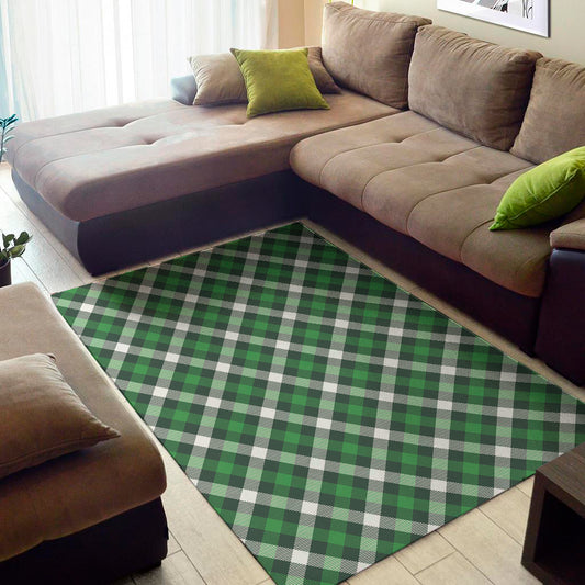 Saint Patrick's Day Plaid Pattern Print Area Rug