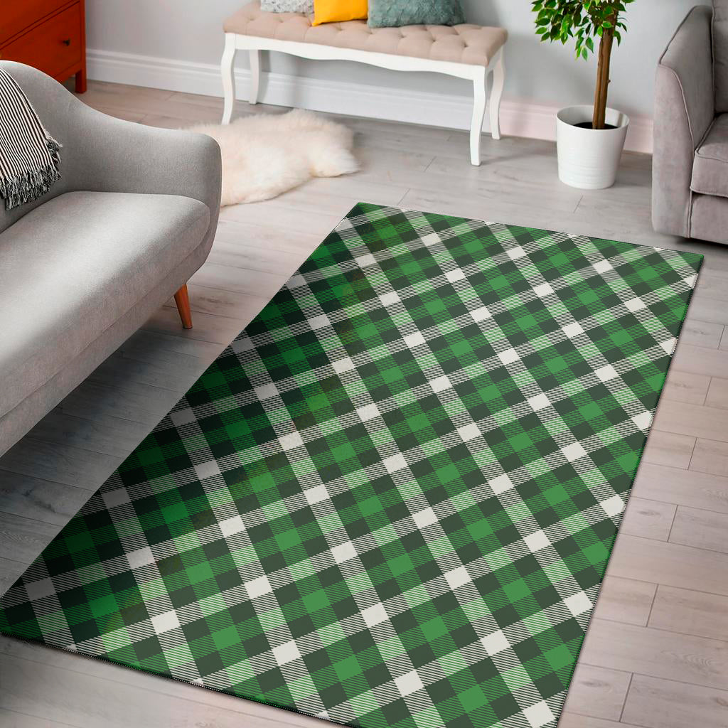 Saint Patrick's Day Plaid Pattern Print Area Rug