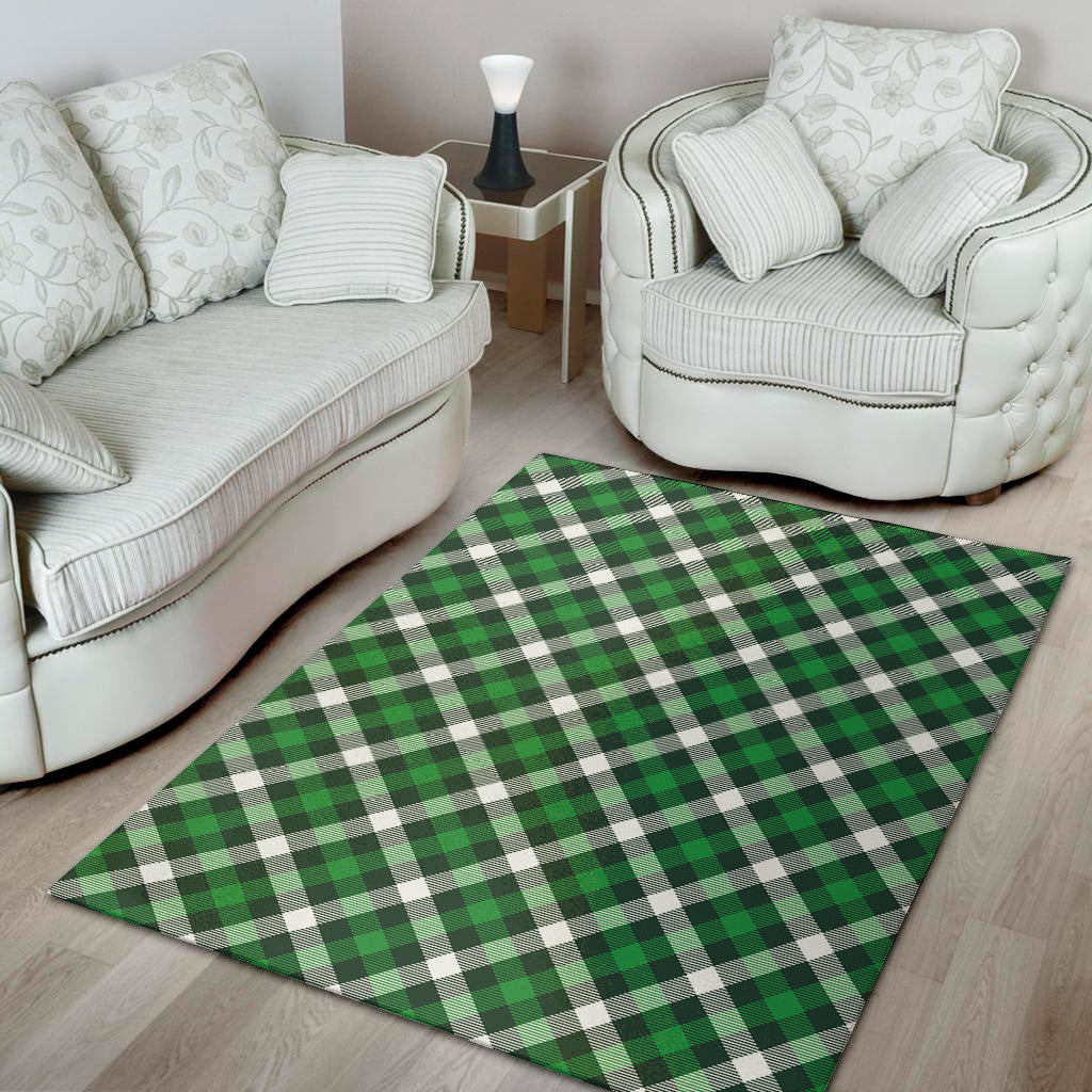 Saint Patrick's Day Plaid Pattern Print Area Rug