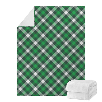 Saint Patrick's Day Plaid Pattern Print Blanket