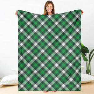 Saint Patrick's Day Plaid Pattern Print Blanket