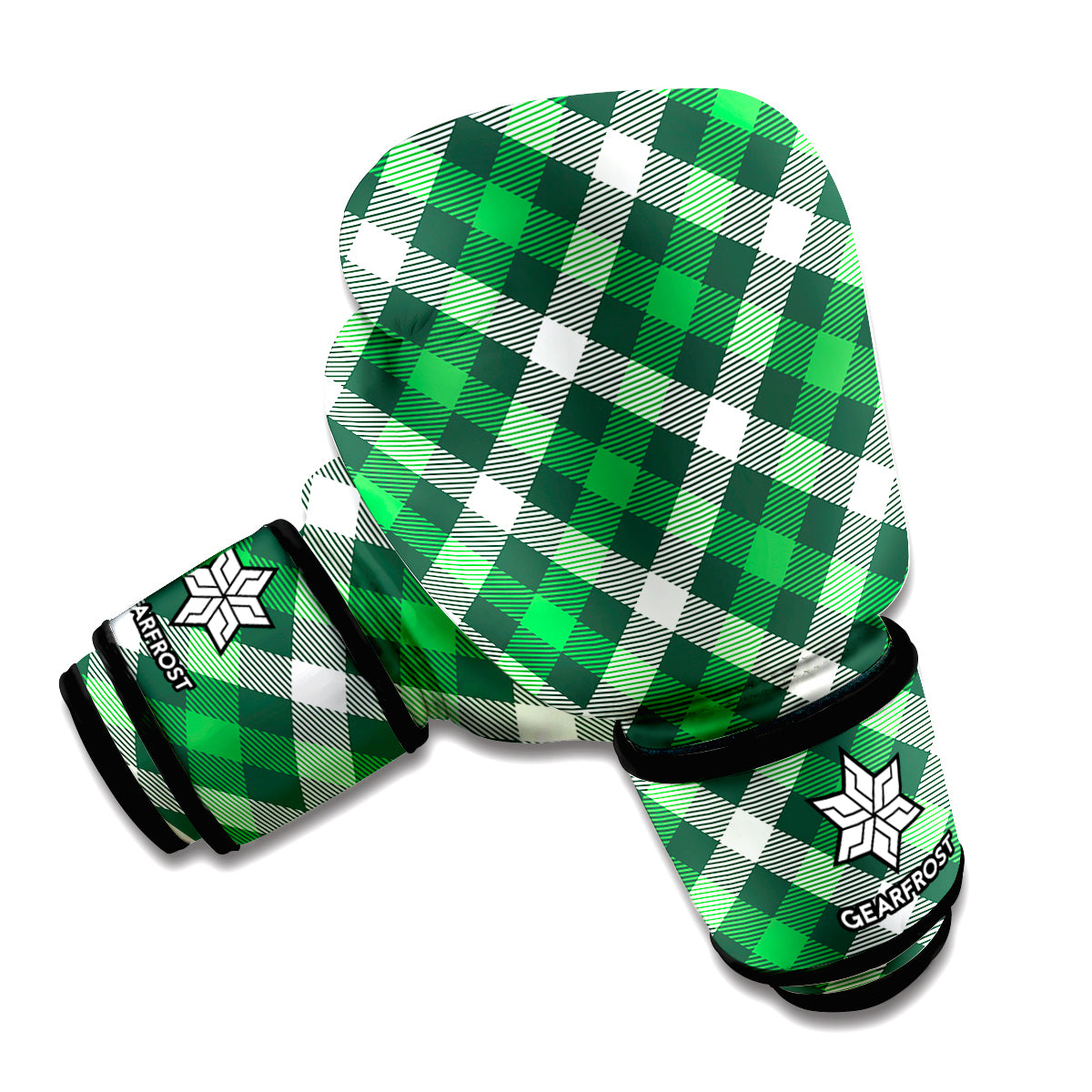 Saint Patrick's Day Plaid Pattern Print Boxing Gloves
