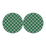Saint Patrick's Day Plaid Pattern Print Car Coasters