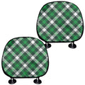 Saint Patrick's Day Plaid Pattern Print Car Headrest Covers