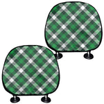 Saint Patrick's Day Plaid Pattern Print Car Headrest Covers