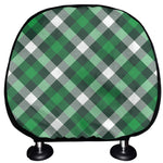 Saint Patrick's Day Plaid Pattern Print Car Headrest Covers