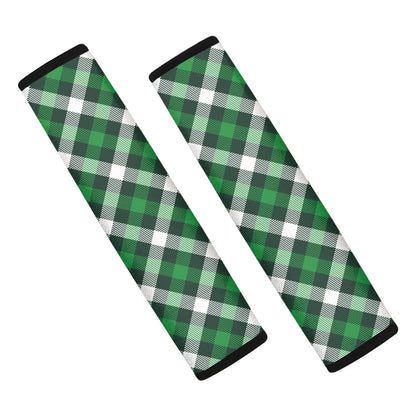 Saint Patrick's Day Plaid Pattern Print Car Seat Belt Covers