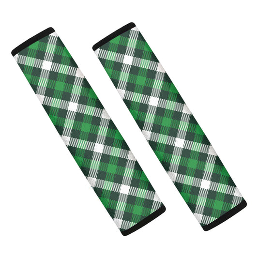 Saint Patrick's Day Plaid Pattern Print Car Seat Belt Covers