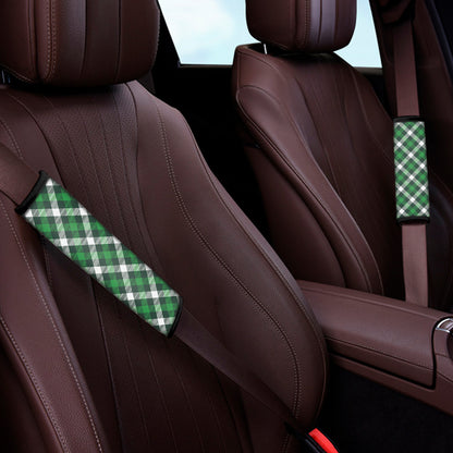 Saint Patrick's Day Plaid Pattern Print Car Seat Belt Covers