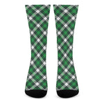 Saint Patrick's Day Plaid Pattern Print Crew Socks