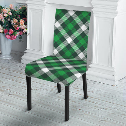 Saint Patrick's Day Plaid Pattern Print Dining Chair Slipcover