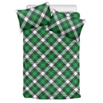 Saint Patrick's Day Plaid Pattern Print Duvet Cover Bedding Set