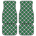 Saint Patrick's Day Plaid Pattern Print Front and Back Car Floor Mats