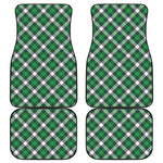 Saint Patrick's Day Plaid Pattern Print Front and Back Car Floor Mats