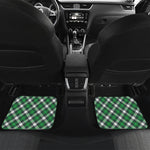 Saint Patrick's Day Plaid Pattern Print Front and Back Car Floor Mats