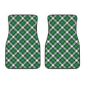 Saint Patrick's Day Plaid Pattern Print Front Car Floor Mats