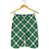 Saint Patrick's Day Plaid Pattern Print Men's Shorts