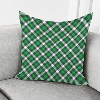 Saint Patrick's Day Plaid Pattern Print Pillow Cover