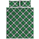 Saint Patrick's Day Plaid Pattern Print Quilt Bed Set