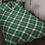 Saint Patrick's Day Plaid Pattern Print Quilt Bed Set