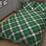 Saint Patrick's Day Plaid Pattern Print Quilt Bed Set