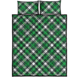 Saint Patrick's Day Plaid Pattern Print Quilt Bed Set