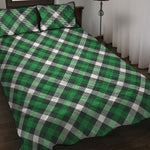Saint Patrick's Day Plaid Pattern Print Quilt Bed Set