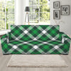 Saint Patrick's Day Plaid Pattern Print Sofa Slipcover