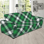 Saint Patrick's Day Plaid Pattern Print Sofa Slipcover