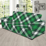 Saint Patrick's Day Plaid Pattern Print Sofa Slipcover