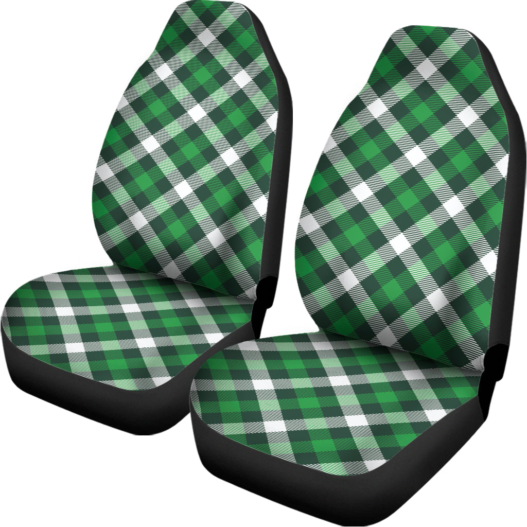 Saint Patrick's Day Plaid Pattern Print Universal Fit Car Seat Covers