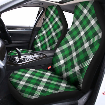 Saint Patrick's Day Plaid Pattern Print Universal Fit Car Seat Covers