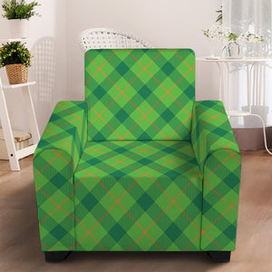 Saint Patrick's Day Scottish Plaid Print Armchair Slipcover