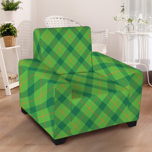 Saint Patrick's Day Scottish Plaid Print Armchair Slipcover