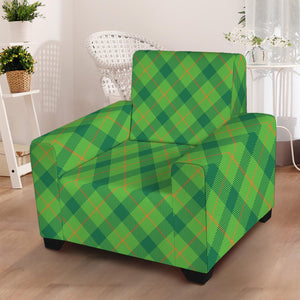 Saint Patrick's Day Scottish Plaid Print Armchair Slipcover