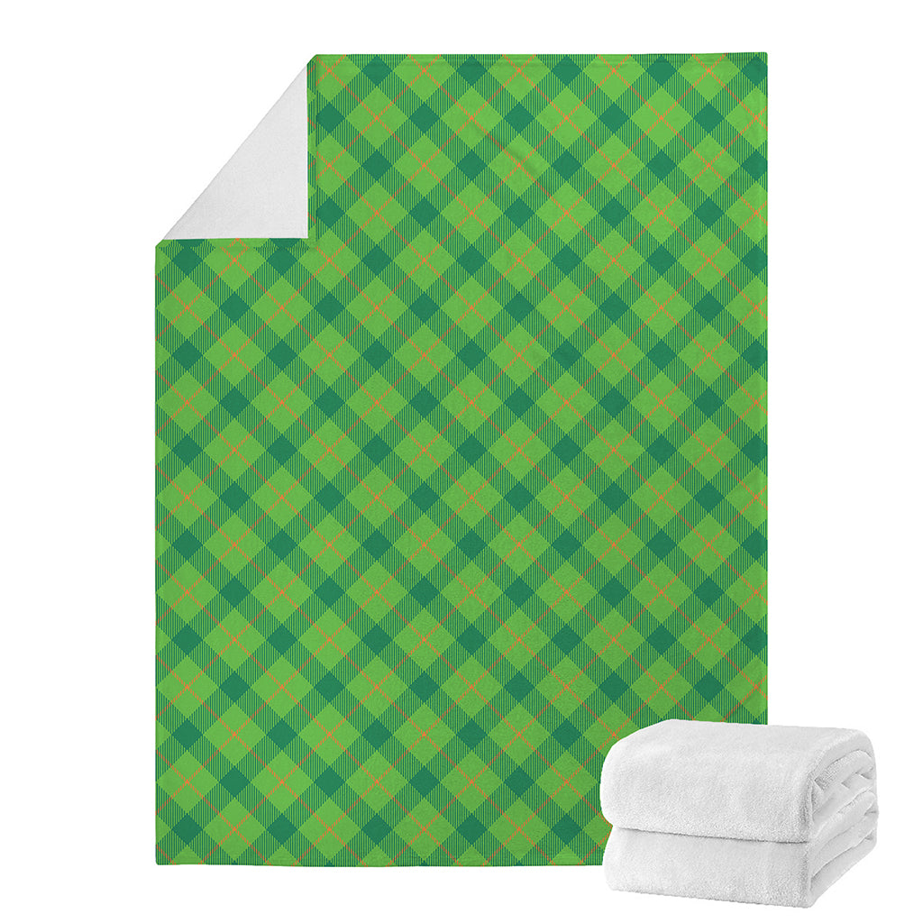 Saint Patrick's Day Scottish Plaid Print Blanket