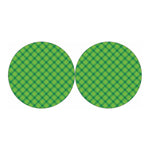 Saint Patrick's Day Scottish Plaid Print Car Coasters