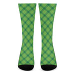 Saint Patrick's Day Scottish Plaid Print Crew Socks