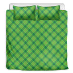 Saint Patrick's Day Scottish Plaid Print Duvet Cover Bedding Set