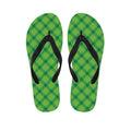 Saint Patrick's Day Scottish Plaid Print Flip Flops