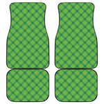 Saint Patrick's Day Scottish Plaid Print Front and Back Car Floor Mats