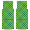 Saint Patrick's Day Scottish Plaid Print Front and Back Car Floor Mats