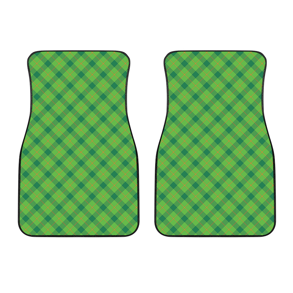 Saint Patrick's Day Scottish Plaid Print Front Car Floor Mats