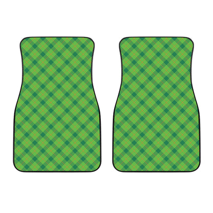 Saint Patrick's Day Scottish Plaid Print Front Car Floor Mats