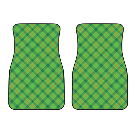 Saint Patrick's Day Scottish Plaid Print Front Car Floor Mats