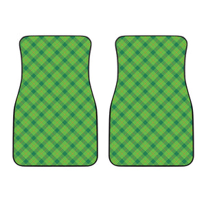 Saint Patrick's Day Scottish Plaid Print Front Car Floor Mats