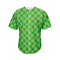Saint Patrick's Day Scottish Plaid Print Men's Baseball Jersey